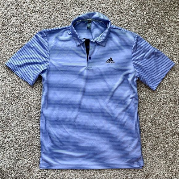 Adidas Striped Polo Shirt - Picture 1 of 8